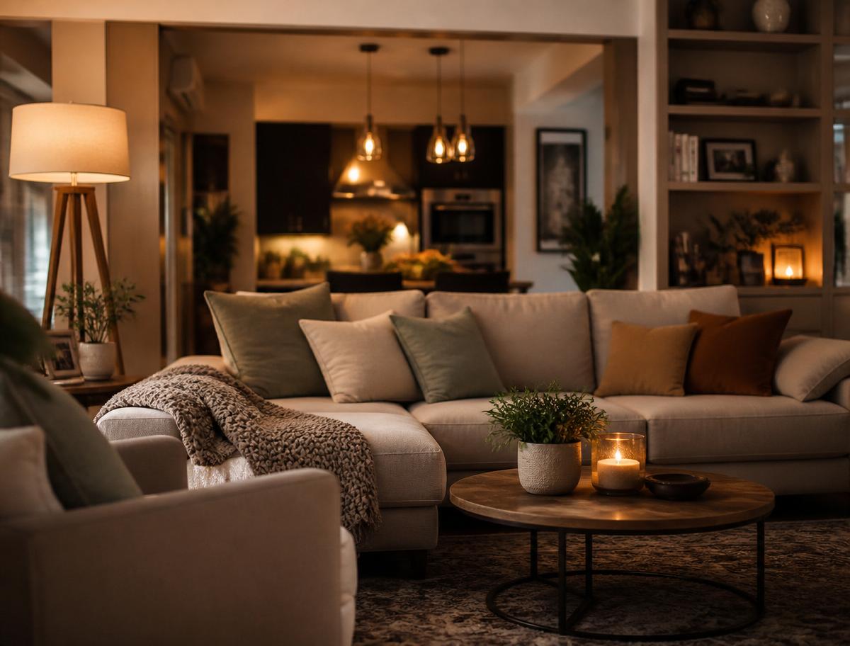 A cozy, well-cared-for living room
